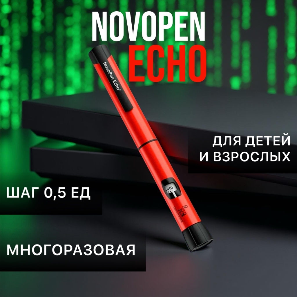 NovoPen Echo Plus инсулиновая ручка для точного контроля 